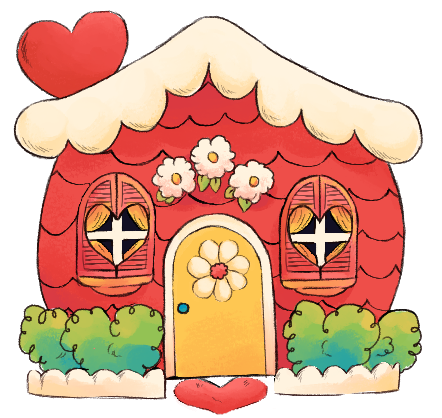 An illustration of Julie's home