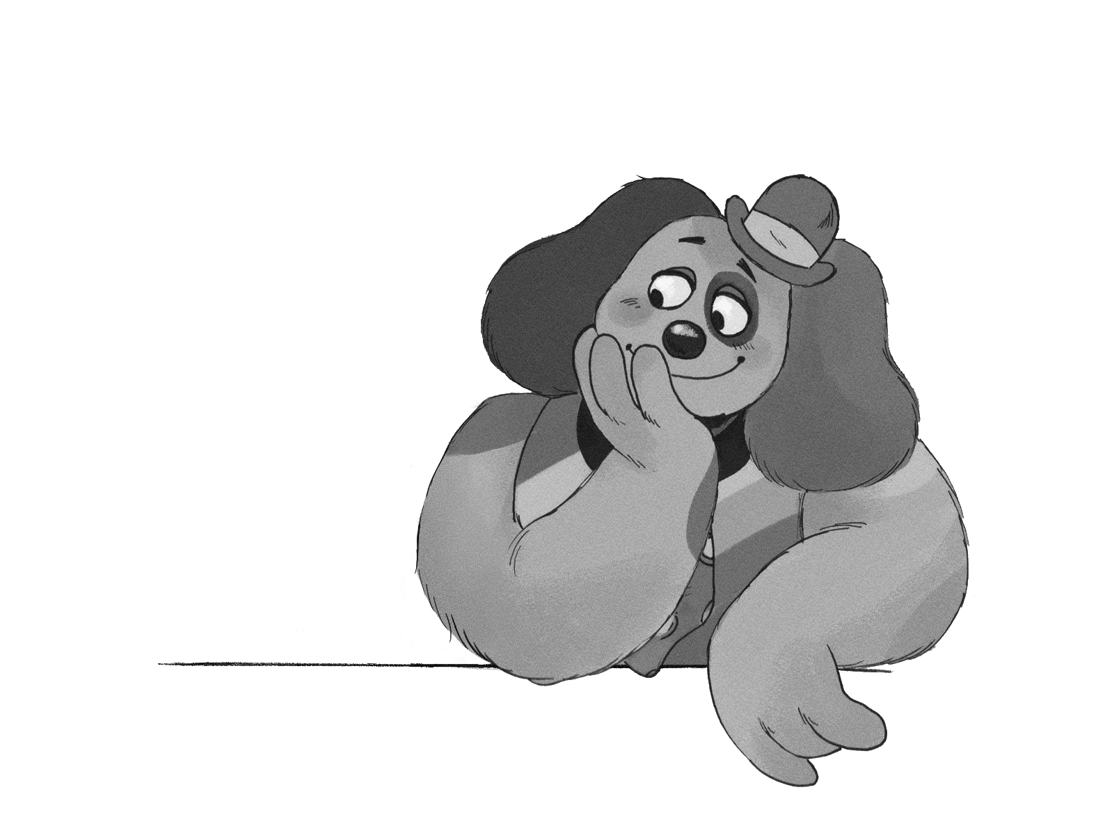 A black and white illustration of       and Barnaby.