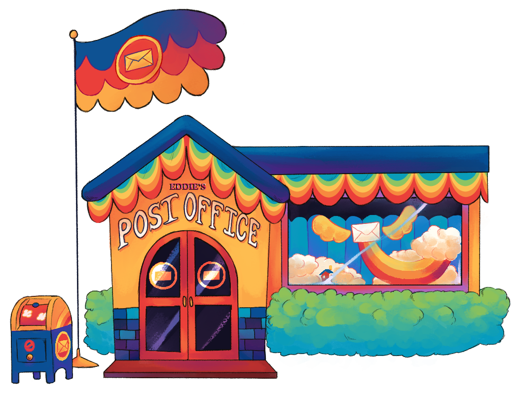 An illustration of the post office